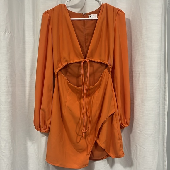 Orange Cut-Out Swim Cover-Up Dress - Picture 4 of 5